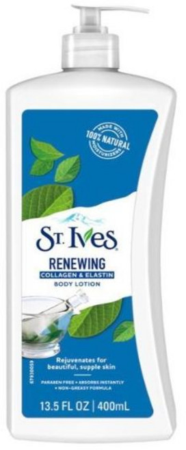 St. Ives세인트 아이브스 리뉴잉 콜라겐 엘라스틴 바디 로션 13.5 플로리온스 (400ml), 400ml, 1