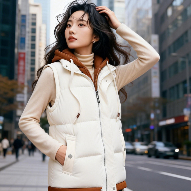 KDNC 겨울 방한 커플용 패딩 조끼