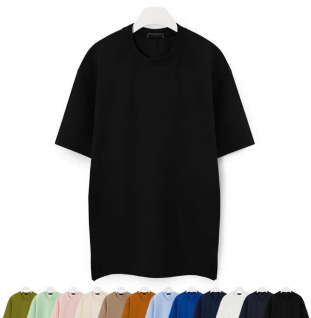 엠엔씨 남녀공용 리버플 트임 엠보 반팔 티셔츠 MDST426LW