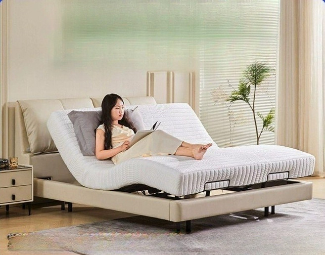 쿠쏘샵 트윈모션베드 트윈 모션베드 모션침대 신혼부부 리클라이너침대 인테리어, 지지대 구조, 리모컨 침대+전분리형 프레임+매트리스