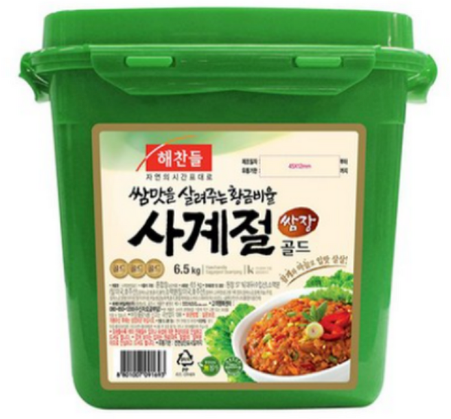사계절 쌈장 해찬들 CJ 씨제이, 1개, 6.5kg