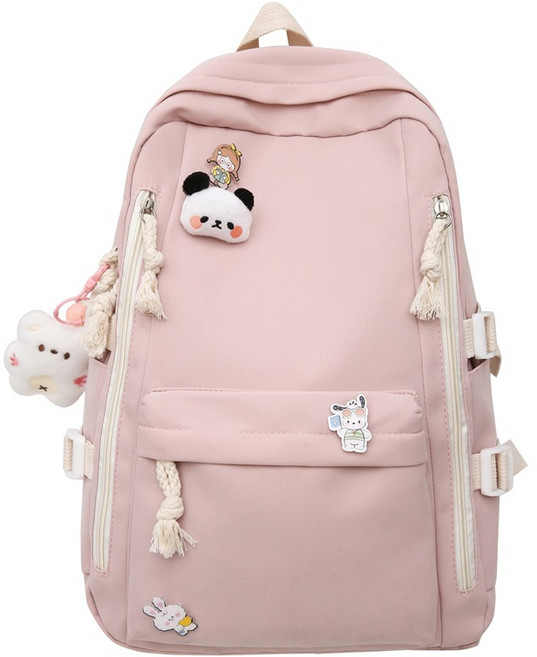 스토리원 남녀공용 데일리 학생 책가방 백팩 인형뱃지 세트 U-SSBG040