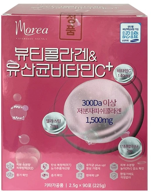 Morea 뷰티콜라겐&유산균비타민C+ 2.5g x 90포, 1개, 225g - 쿠팡