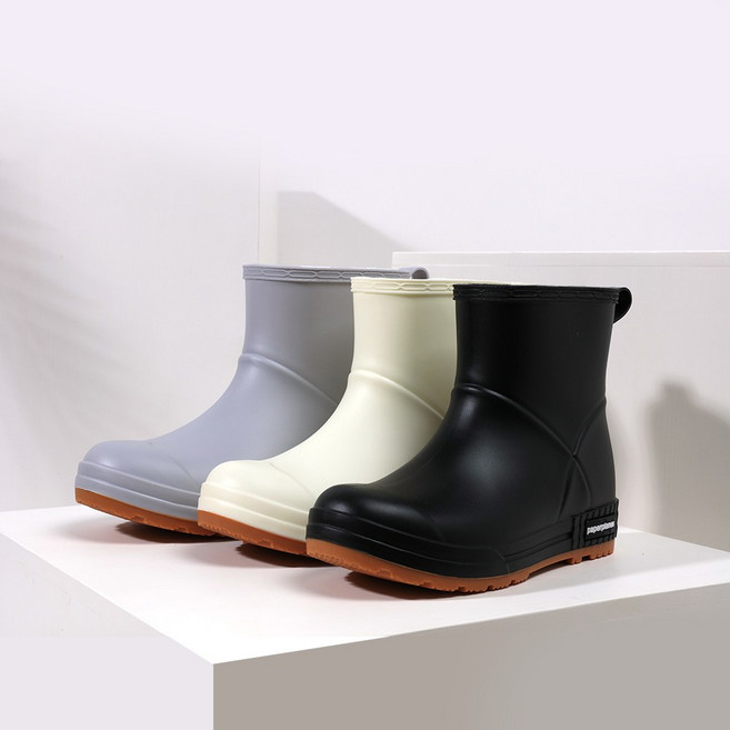 페이퍼플레인 남녀공용 미들 방수 레인부츠 PP1529