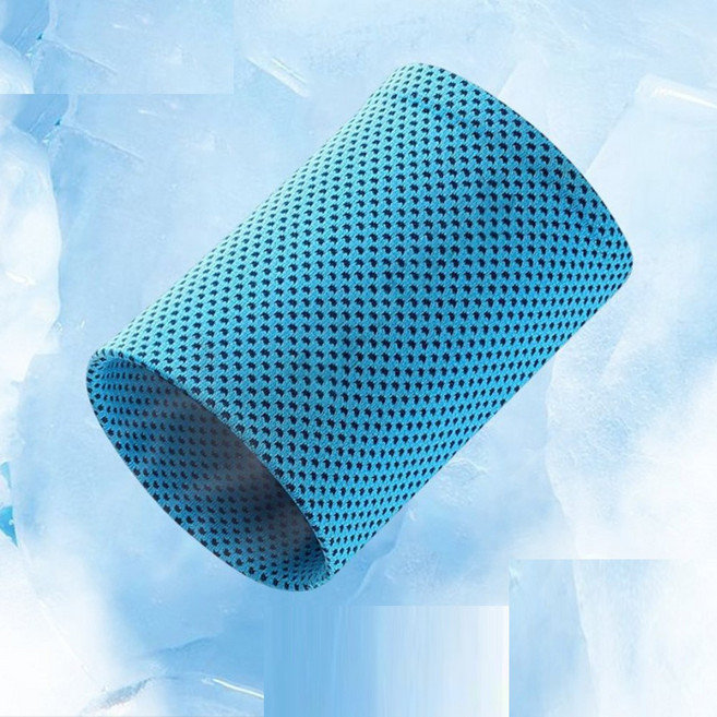 스포츠 쿨 손목타월 아이스쿨링 손목 땀밴드 쿨손목밴드 아이스밴드 쿨아대 아이스아대, 4개, 블루