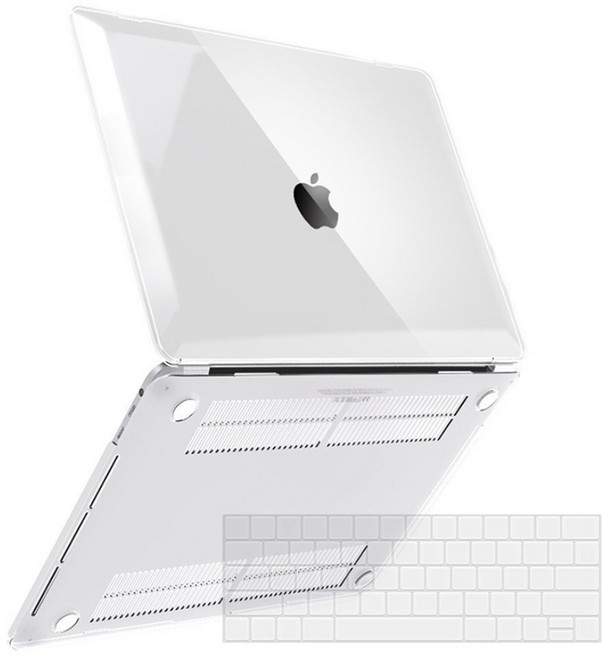 맥북 클리어 하드 케이스 + 키스킨, 투명, 1개