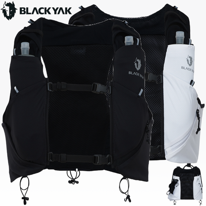 블랙야크 트레일러닝베스트대쉬5 2BYKSXU914 트레킹 러닝 조끼 공용 배낭, BK.BLACK 블랙, L