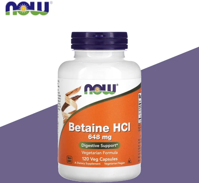 Now 나우 푸드 베타인 HCL 648mg 120정 아미노산 염화수소 프로테아제 효능, 1개 - 쿠팡