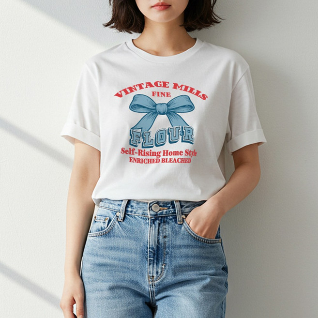 블루리본 20수면 반팔 티셔츠 S-3XL 빅사이즈 여성의류 여성 여자 단체티