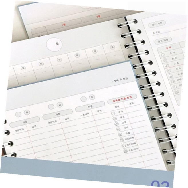 루나몰 가계부 만년형 다이어리, 01 레드
