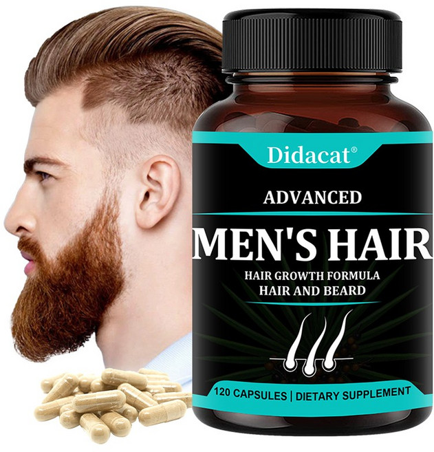 남성 모발 성장 비타민 - 탈모방지 캡슐 모발재생 수염성장, 1병, 60정, 1개