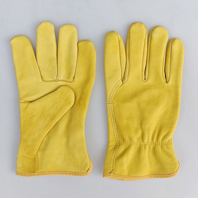 프린 장갑 양봉 꿀벌 모기장 스타일 양가죽 벌침 양봉가용 노란색 편리한 농사 파란색