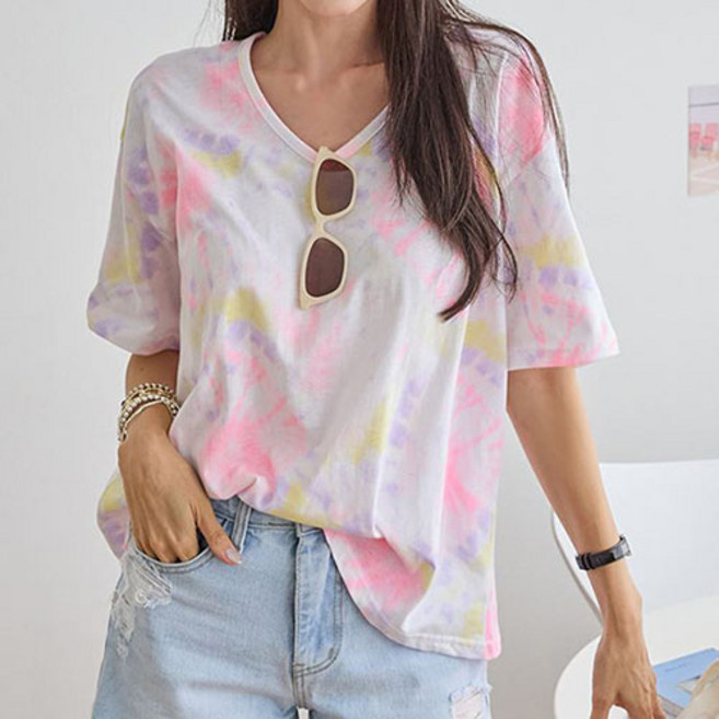 [나크21] (55~120) 스타일리쉬한 물나염 티 KO52-T-30