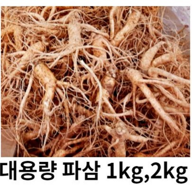 금산 인삼 파삼 5년근 세척 수삼 국내산 1kg 파삼 막삼 흠있는 못생긴 인삼 대용량, 1개