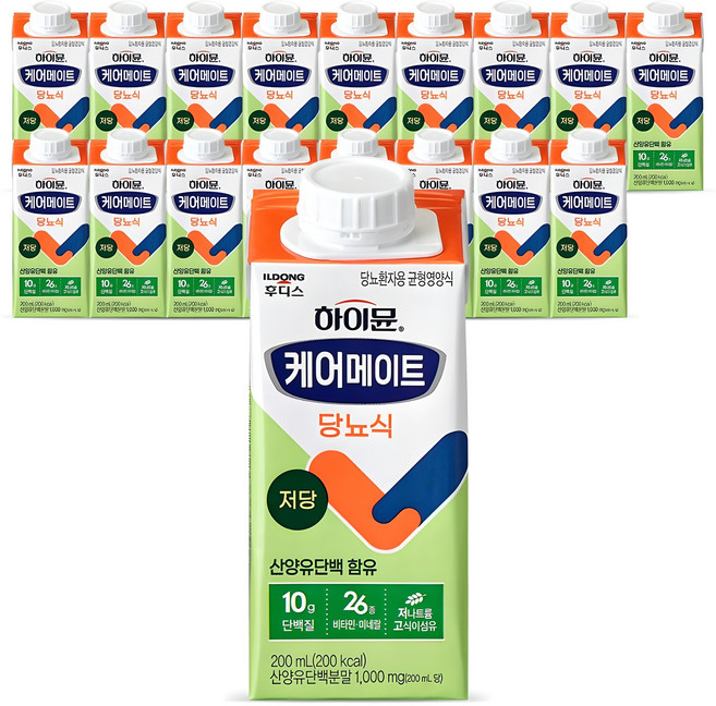 하이뮨 케어메이트 균형 당뇨식 저당, 200ml, 18개