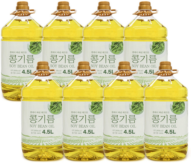 대두유 18L 콩기름100% 식용유 업소용 대용량, 4.5L, 8개