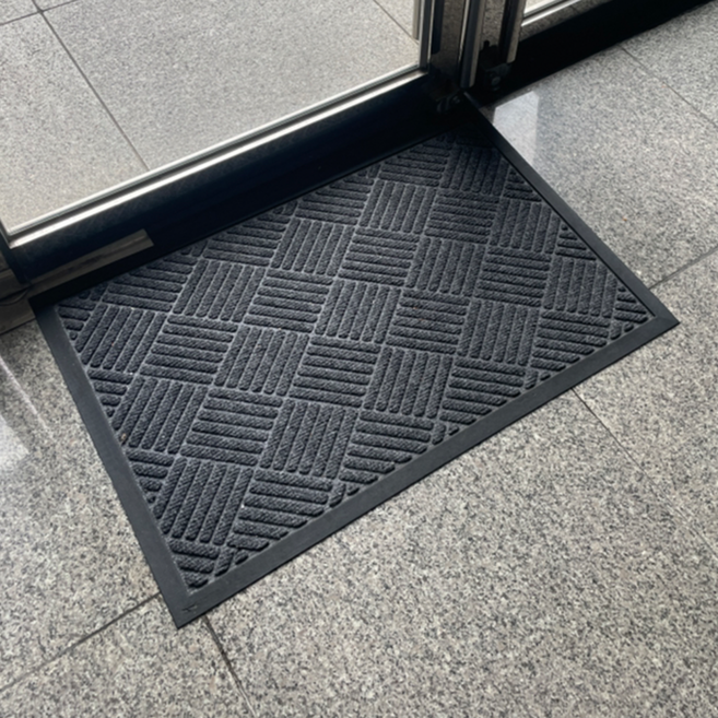 비바베이직 클린스텝 출입구 현관 업소용 발매트, 1개, 그레이