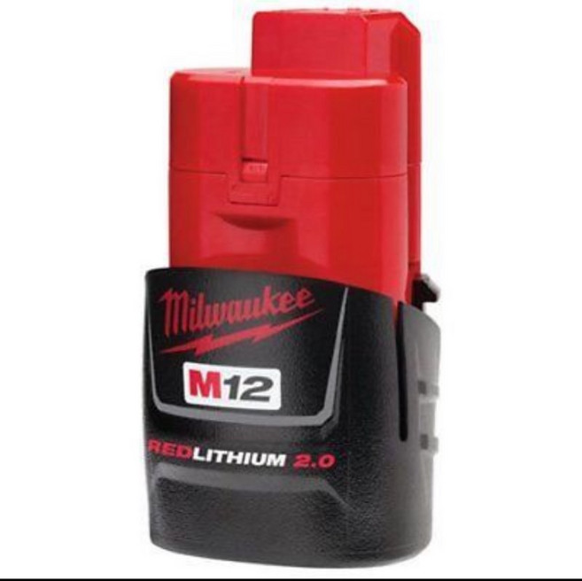 Milwaukee M12 REDLITHIUM-ION 2.0Ah 充電電池, 1個, M12B2