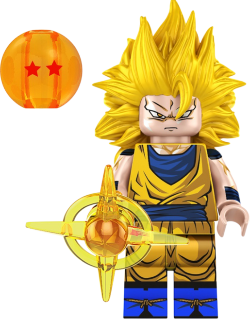 드래곤볼/드래곤볼슈퍼/드래곤볼Z 호환블럭 브릭미니피규어 캐릭터 8종 시리즈 VER.06 취미/수집/장식/컬렉션용 커스텀 블록피겨, 1개, 0601. 손오공(슈퍼사이어인 3)