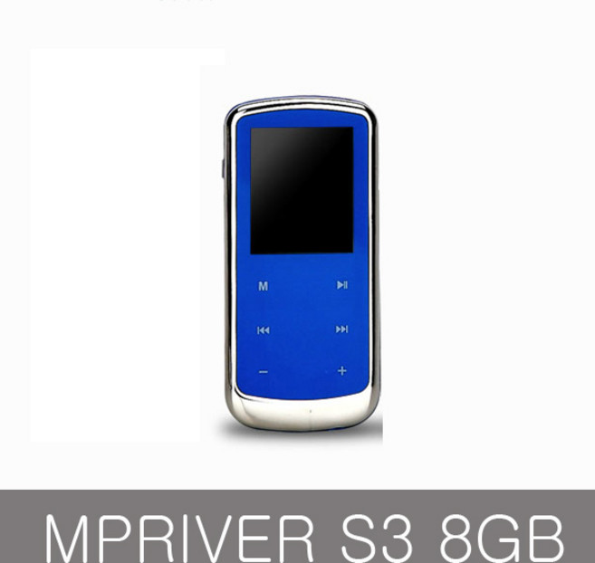 엠피리버 S3 MP3 FM 정전식터치 녹음 70시간재생 TF32GB, MPRIVER S3, 블루