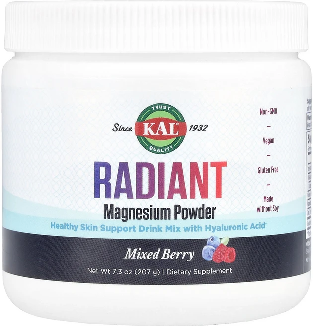 KAL 래디언트 마그네슘 분말 믹스 베리 207g(7.3oz) KAL (칼), 207g, 1개 - 쿠팡