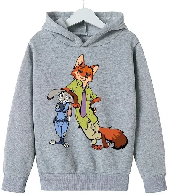 올스토어 potdemiel 패션 아동복 Zootopia Judinik 후드티 가을 겨울 소녀 및 따뜻한 스웨터, 02 130, 02 7