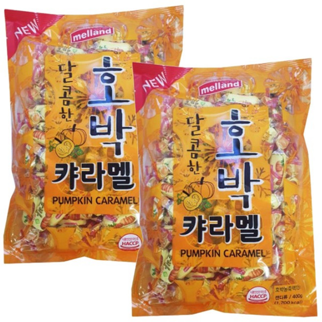국제제과 멜랜드 호박카라멜, 400g, 2개