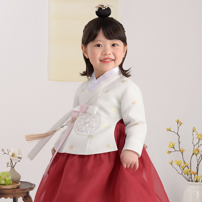 이설한복 30002 동백예나 한복 저고리 + 치마 세트