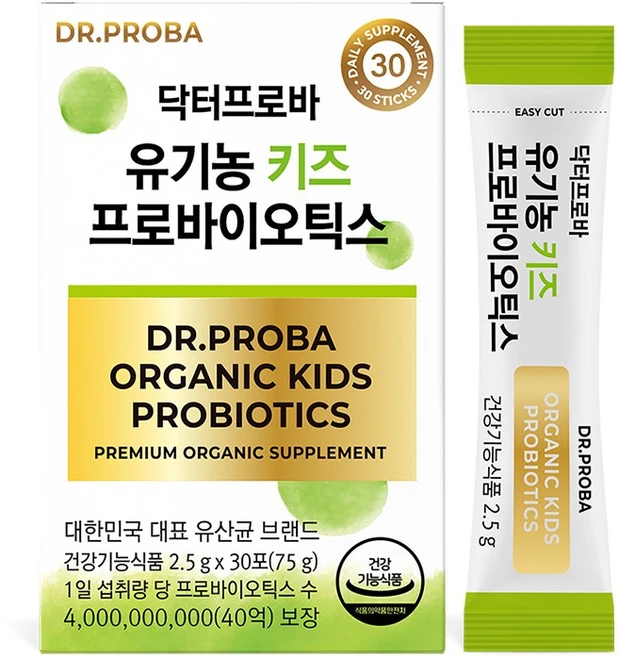 닥터프로바 유기농 키즈 프로바이오틱스, 30회분, 1개 - 쿠팡