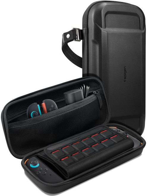 SPIGEN Rugged Armor Pro 2 12 - 닌텐도 스위치 파우치 용 게임 카드 슬롯 개 넓은