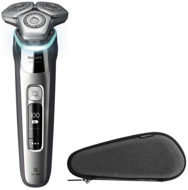 필립스 습식 및 건조 전기 면도기 S9000 시리즈 S998530 크롬 실버