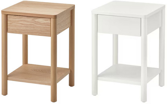 이케아 TONSTAD 톤스타드 침대협탁 40x40x59cm, 참나무무늬목_604.893.23