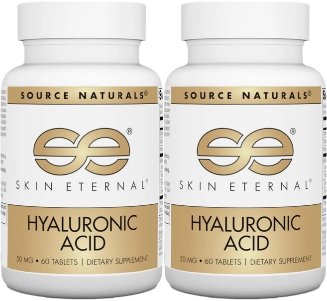 Source Naturals 소스내추럴스 히알루론산 50mg 테블릿, 2개, 60정 - 쿠팡