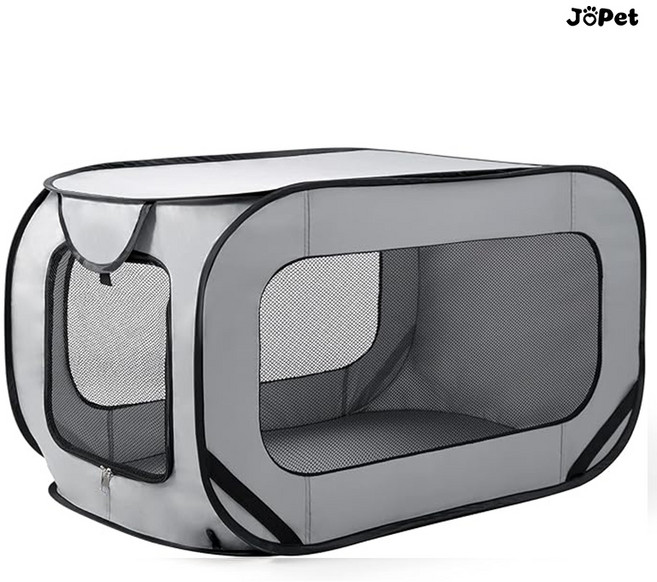 JöPet 寵物帳篷 可折疊寵物窩, 灰, 1個