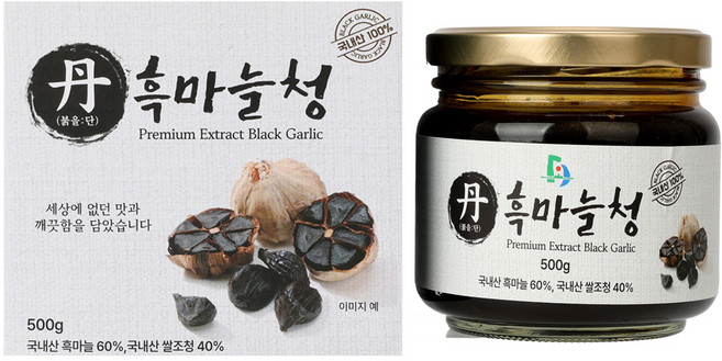 [SUNRISE MALL] 단산독락 흑마늘청/발효 후 농축 가공/쌀조청 수제청 건강 고급 단청세트/명절 선물세트, 1개, 500g