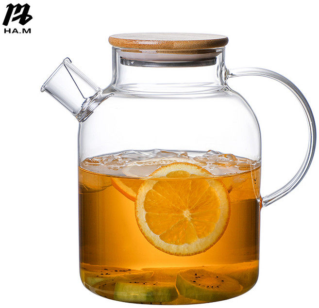 HAM 더위를 타지 않는 유리 주전자, 1개, 1.8L