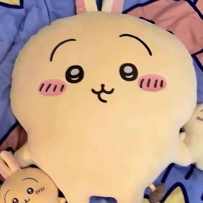먼작귀 치이카와 대형 쿠션 인형 하치와레 우사기 80cm 굿즈, 1개, 60cm