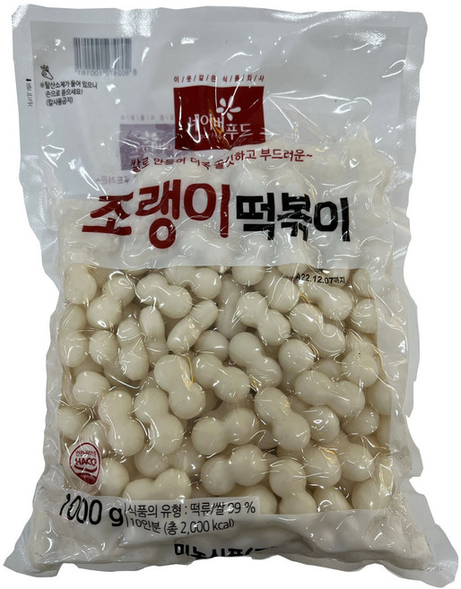 (미농) 조랭이떡 1kg, 2개