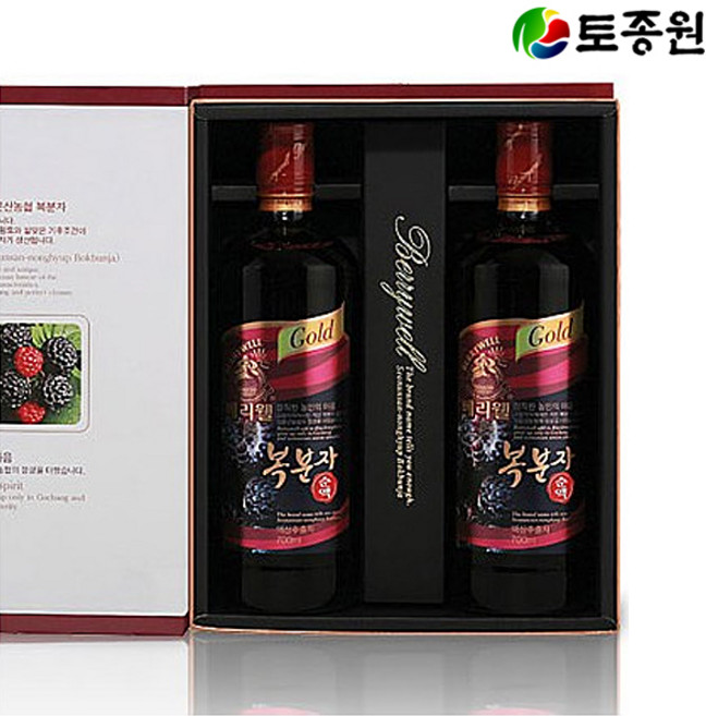 토종원 베리웰 복분자 순액세트 700ml x 2병 전북고창 선운산농협, 1세트, 1.4L