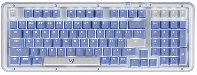 로지텍 K98M 알토 키 맞춤형 무선 기계식 키보드, 블루 퍼플, 대리석 축, 제조사축