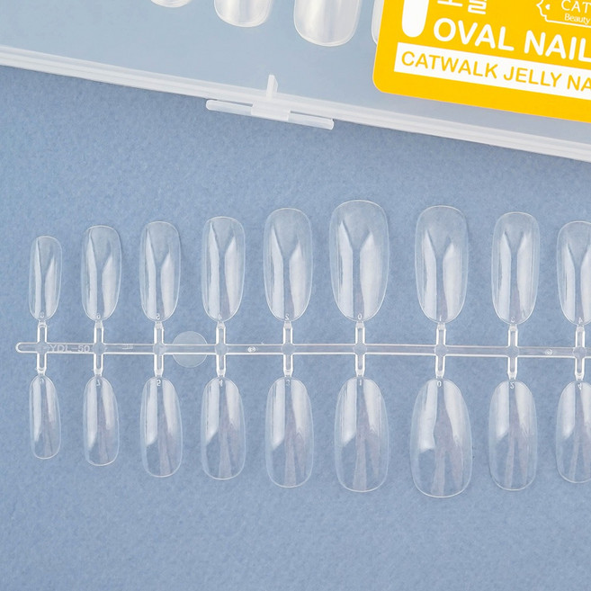 네일스토어 오발 네일팁 240팁 말랑 말캉팁 투명 인조손톱, 1개, 1.오발 240팁 W571