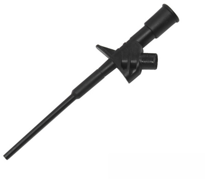 Cleqee 퀵 테스트 후크 클립 전문 절연 고전압 유연한 프로브 4mm 바나나 소켓 1000V P30042, 02 Black- 1PC