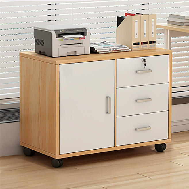 오아루 캐비넷 서랍장 수납장, 우드화이트