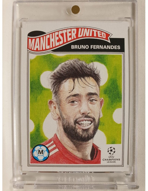 2020 TOPPS LIVING SET 탑스 리빙셋 브루노 페르난데스 맨체스터 유나이티드 챔피언스 리그 축구 카드, 1개
