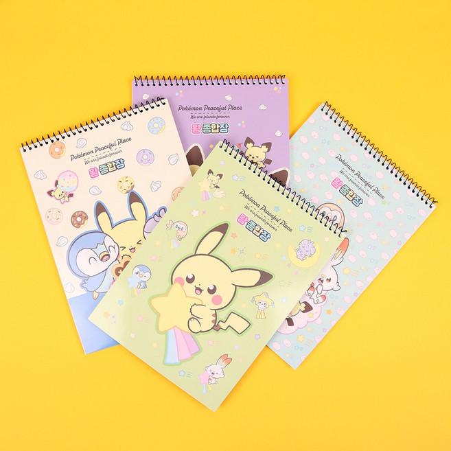 포켓몬스터 왕종합장 포켓피스 초등 스프링 노트 스케치, 1권, 단품