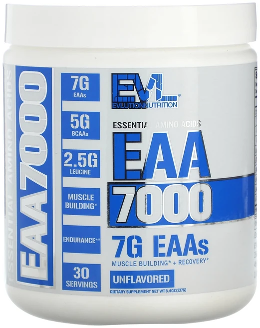 EVLution Nutrition EAA 7000 필수 아미노산 무맛 237g(8.4oz), EVLutionNutritionEAA7000필수아미노산, 237g, 1개 - 쿠팡