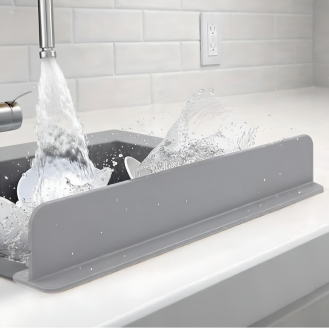 유즈데이 옷 젖음 방지 싱크대 물막이, 1개, 그레이