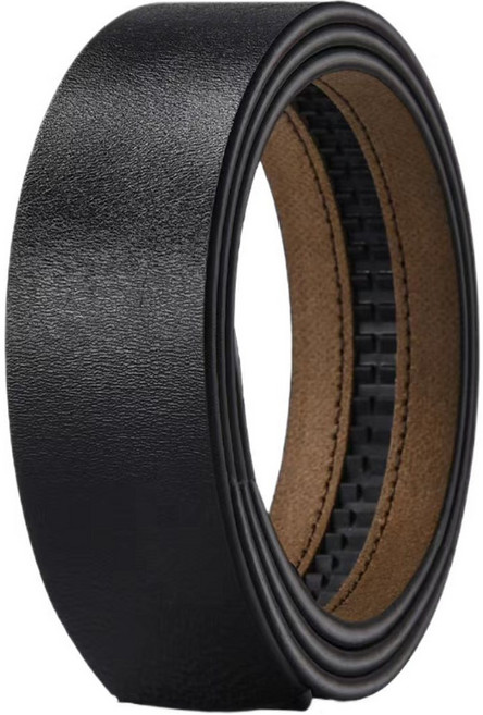 純牛皮整張切割腰帶條 2.8cm寬 無頭自動扣皮帶