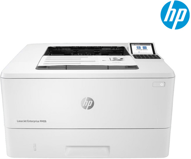 HP 흑백 레이저프린터 M406dn 자동양면인쇄 유선네트워크 38ppm