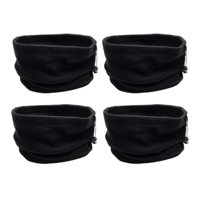 겨울 남녀공용 보온 멀티 넥워머 목토시 세트, 블랙 4개